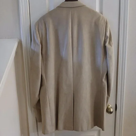 VINTAGE NORDSTROM Men's Blazer Sport Coat Casual Jacket Size 46L Faux Suede Suit